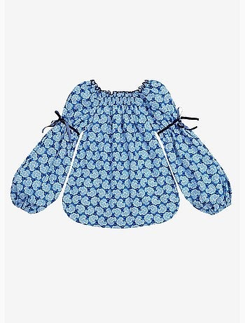 Blouse Fleurie Roi Fille Col Smocks CHIMENE - La Faute à Voltaire