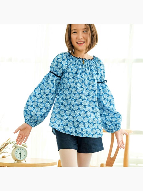 Blouse Fleurie  Roi Fille  Col Smocks  CHIMENE - La Faute à Voltaire - Kiabi