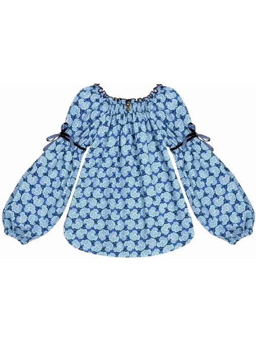 Blouse Fleurie  Roi Fille  Col Smocks  CHIMENE - La Faute à Voltaire - Kiabi