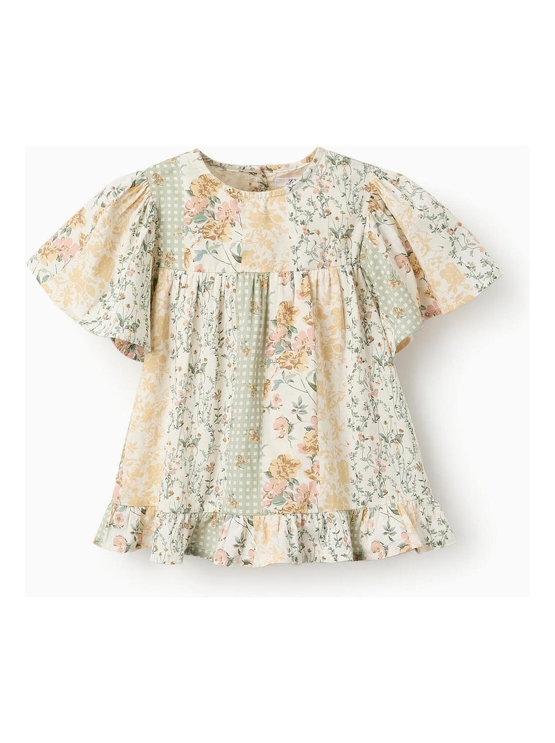 Blouse floral, 100 % coton FIELD DAYS Rose clair - Kiabi
