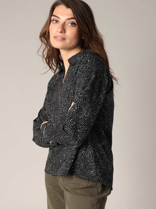 Blouse fluide à imprimé abstrait
 'Deeluxe' - Kiabi