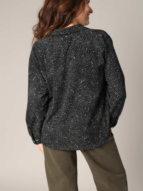 Blouse fluide à imprimé abstrait
 'Deeluxe' - Kiabi