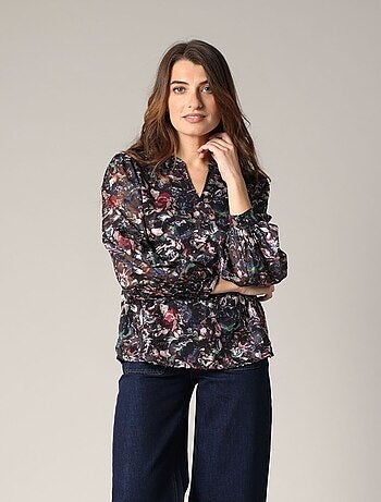 Blouse fluide à imprimé floral 'Deeluxe'