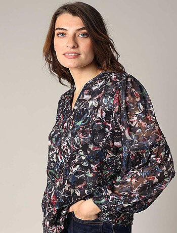 Blouse fluide à imprimé floral 'Deeluxe'