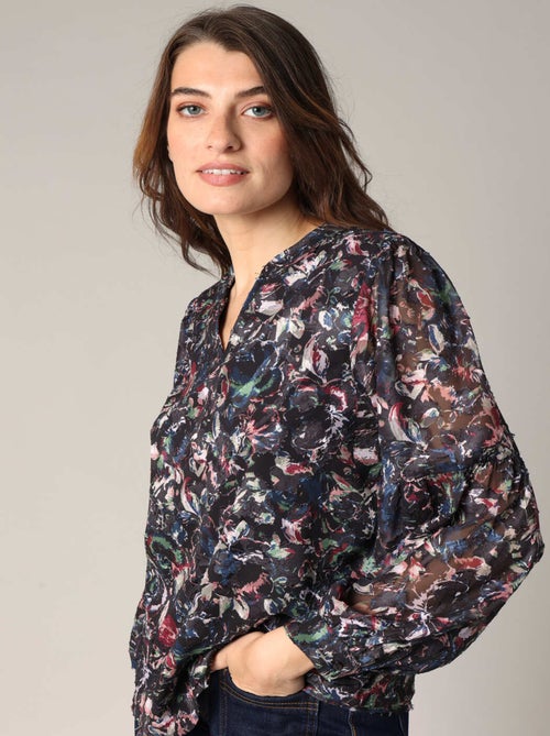 Blouse fluide à imprimé floral 'Deeluxe' - Kiabi