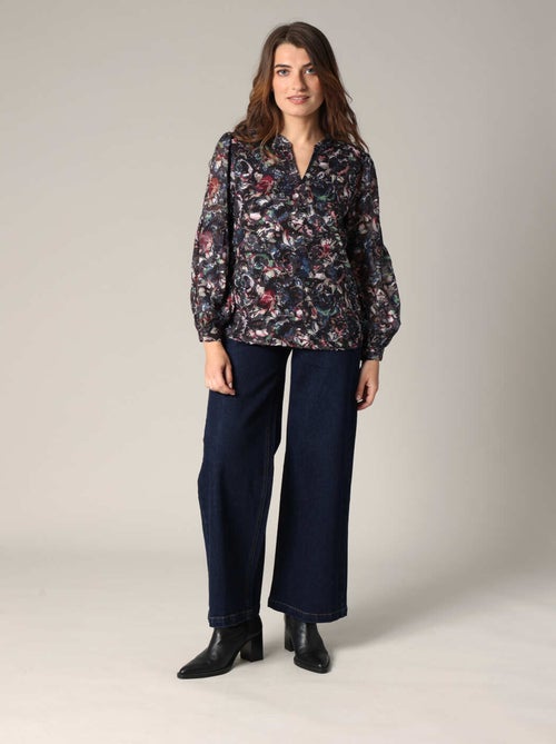 Blouse fluide à imprimé floral 'Deeluxe' - Kiabi