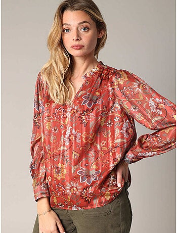 Blouse fluide à motif floral 'deeluxe'