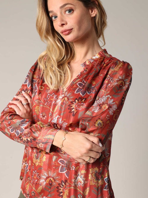 Blouse fluide à motif floral 'Deeluxe' - Kiabi