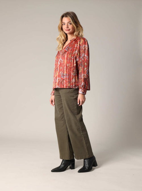 Blouse fluide à motif floral 'Deeluxe' - Kiabi