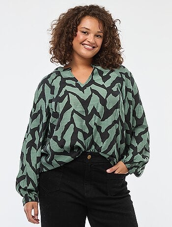 Blouse fluide avec col mao 'Only Camarkoma'
