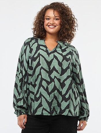 Blouse fluide avec col mao 'Only Camarkoma'
