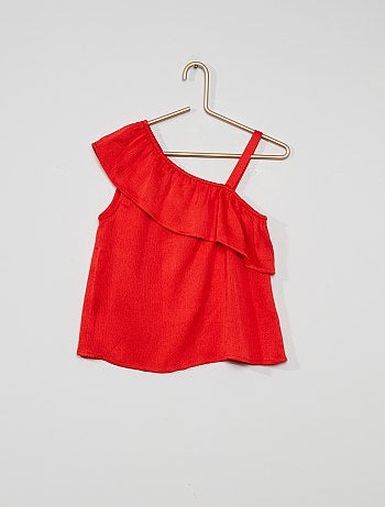 Blouse fluide avec épaule à volant