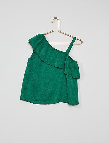 Blouse fluide avec épaule à volant