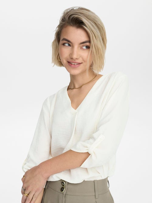 Blouse fluide avec manches 3/4 'JDY' - Kiabi