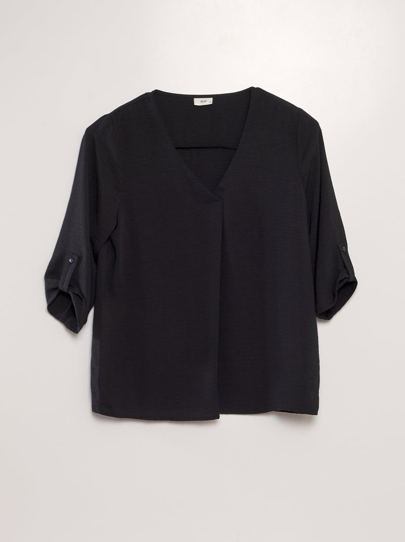 Blouse fluide avec manches 3/4 'JDY' Noir - Kiabi