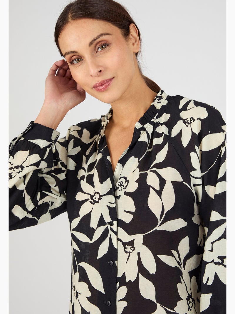 Blouse fluide bicolore - Damart Noir - Kiabi