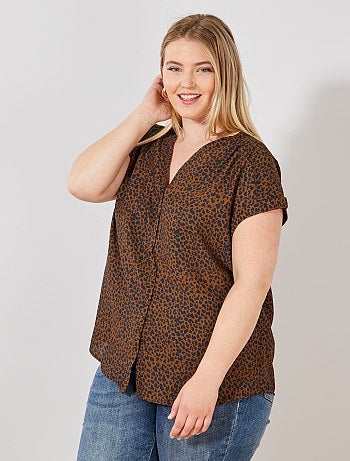 Blouse fluide boutonnée - Kiabi