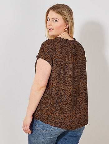 Blouse fluide boutonnée - Kiabi