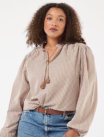 Blouse fluide fines rayures