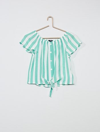 Blouse fluide col bardot