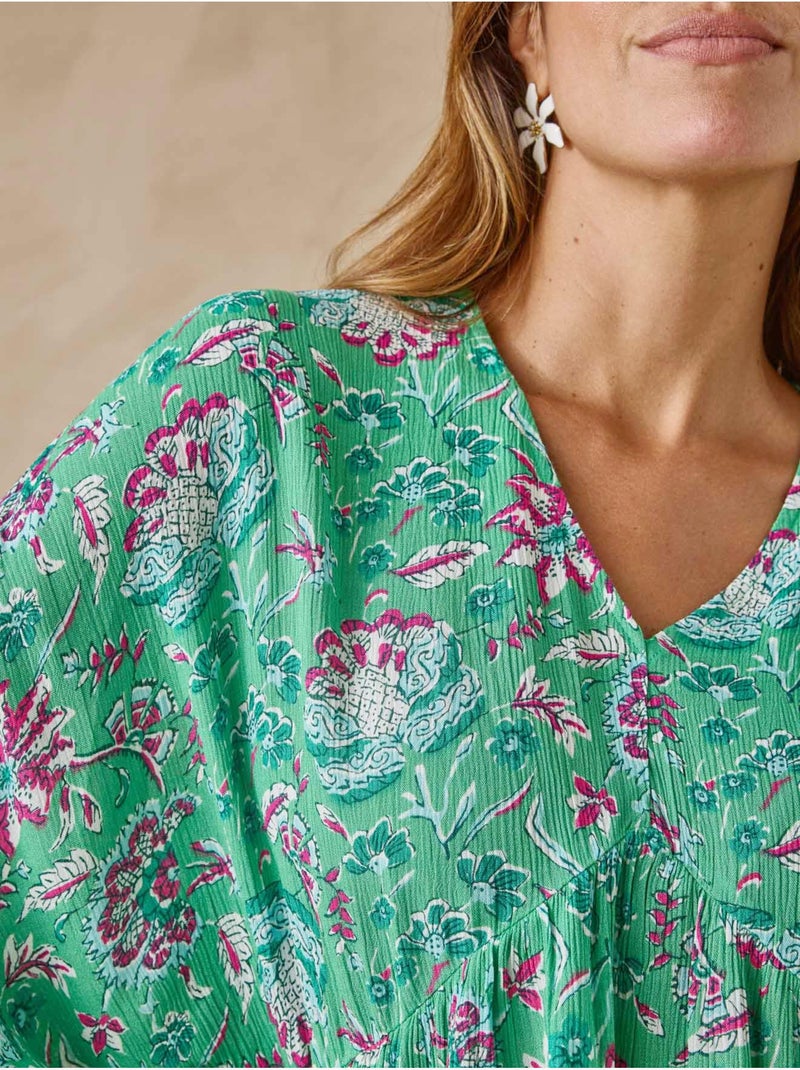 Blouse fluide coupe ample - DAXON Vert - Kiabi