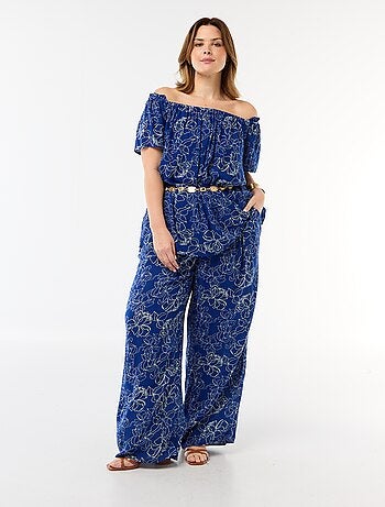 Blouse fluide crêpée à manches courtes