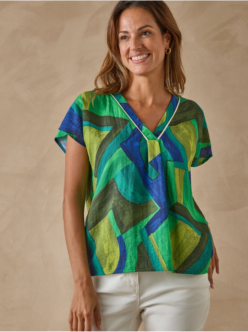 Blouse fluide femme - DAXON Vert - Kiabi