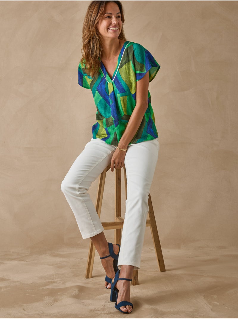 Blouse fluide femme - DAXON Vert - Kiabi