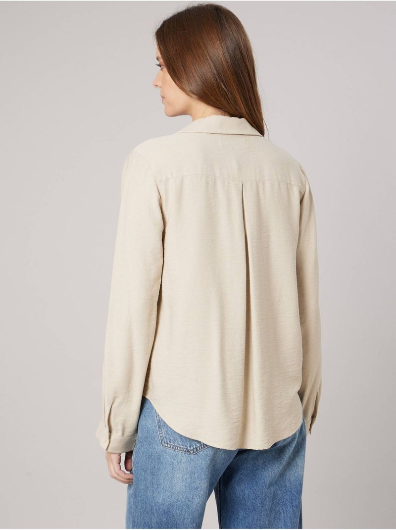 Blouse fluide femme 'deeluxe' Beige coquille - Kiabi