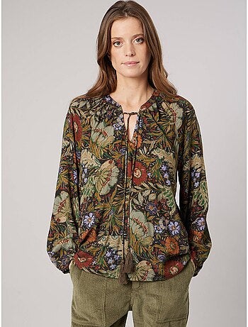 Blouse fluide femme imprimé fleuri 'deeluxe'