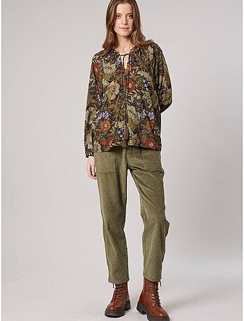 Blouse fluide femme imprimé fleuri 'deeluxe'