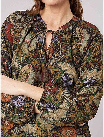 Blouse fluide femme imprimé fleuri 'deeluxe'