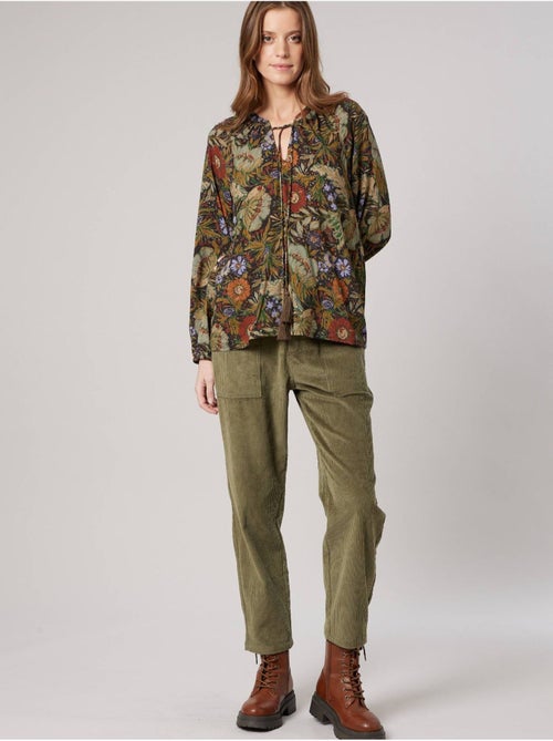 Blouse fluide femme imprimé fleuri 'deeluxe' - Kiabi