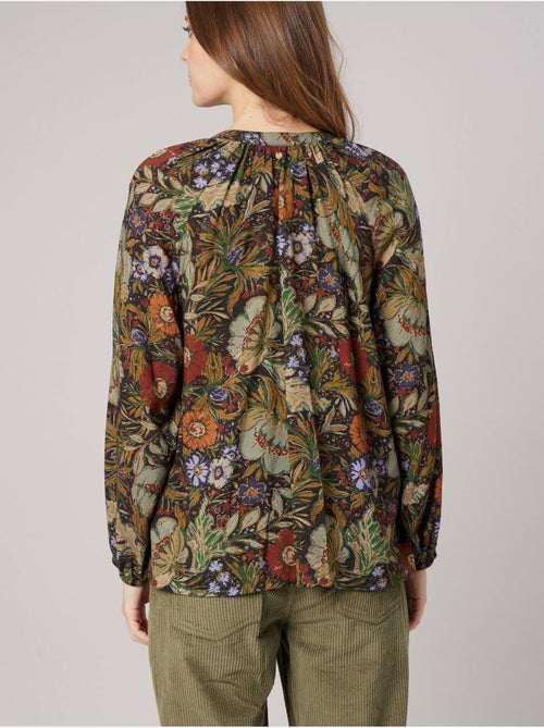 Blouse fluide femme imprimé fleuri 'deeluxe' - Kiabi