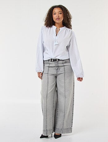 Blouse fluide fines rayures