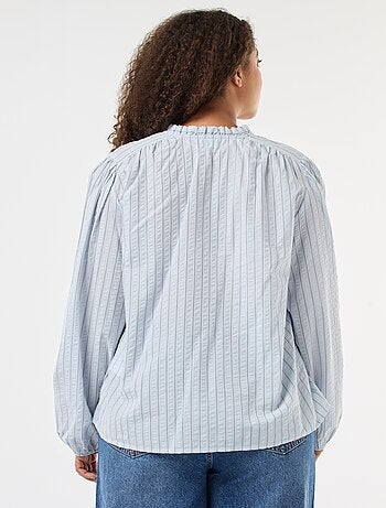 Blouse fluide fines rayures