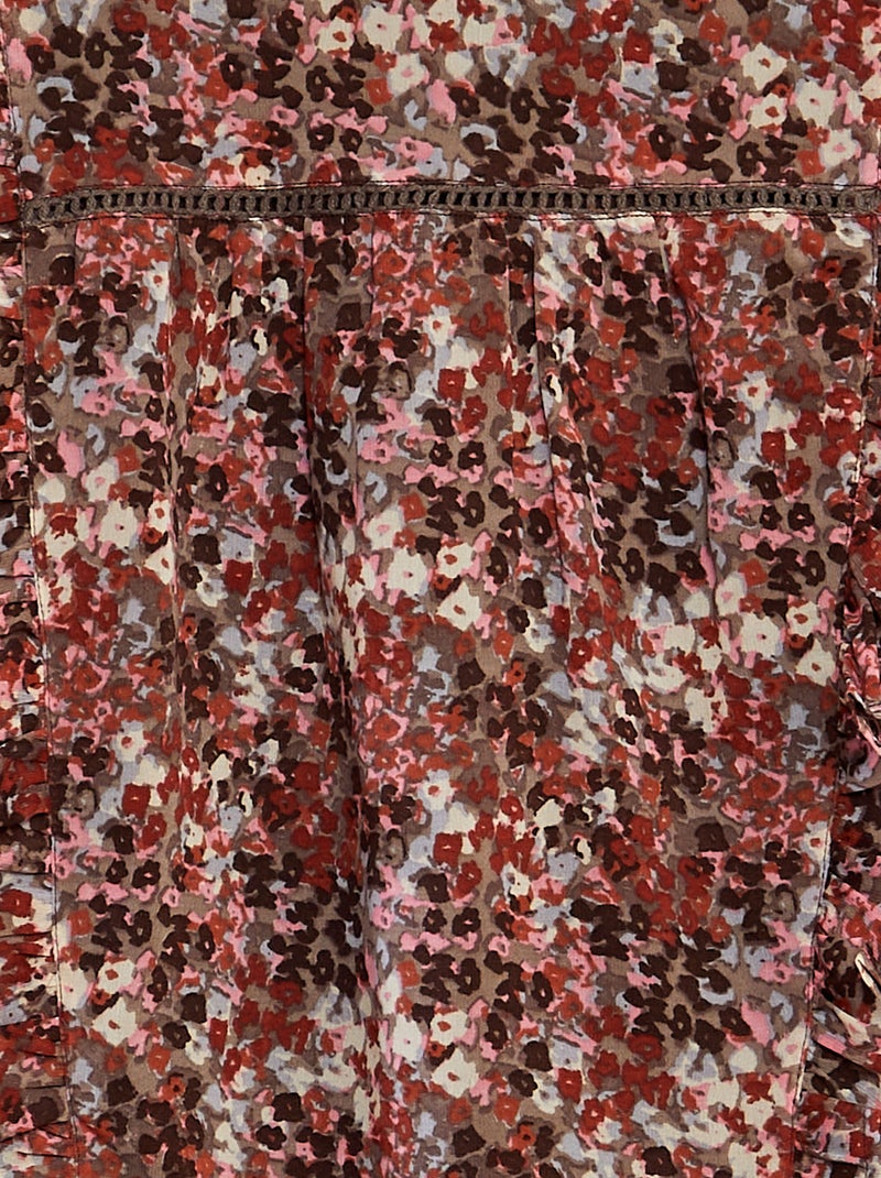 Blouse fluide imprimé Rose - Kiabi