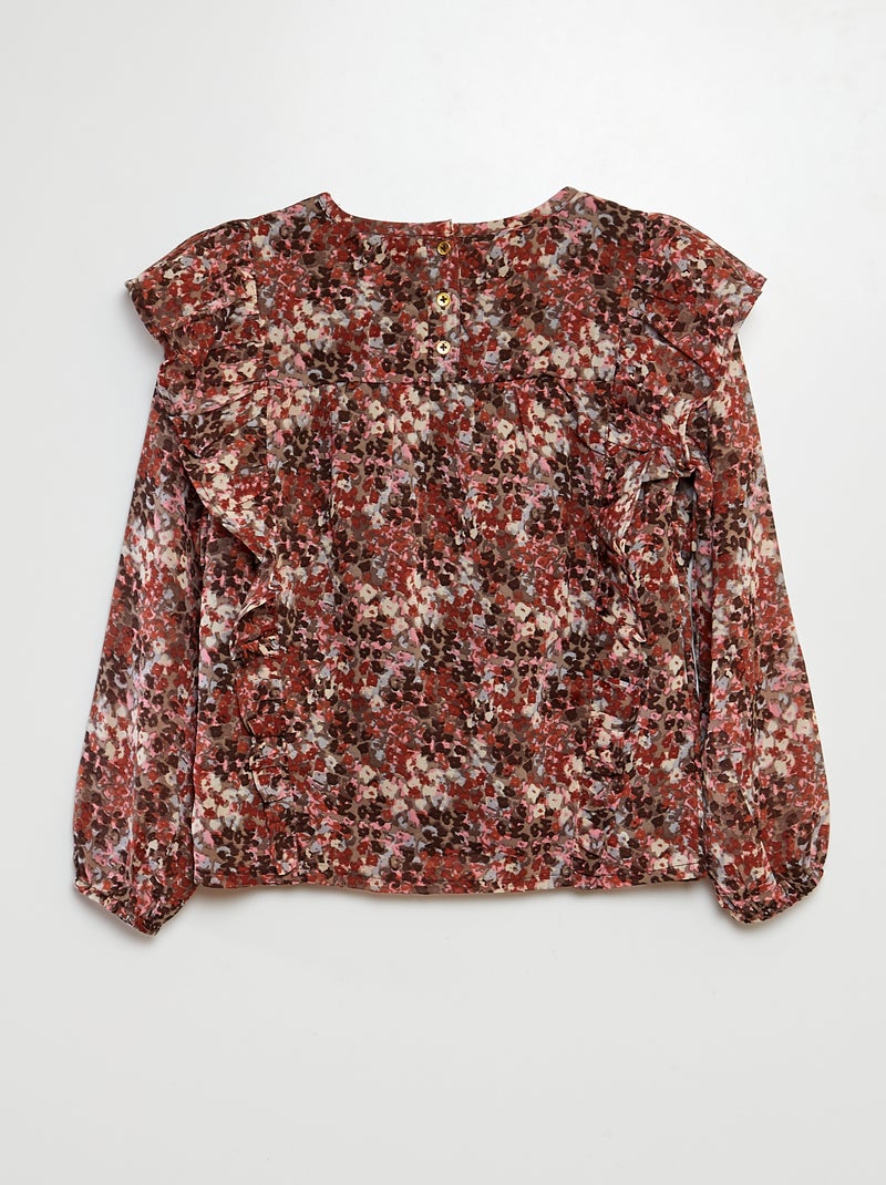 Blouse fluide imprimé Rose - Kiabi