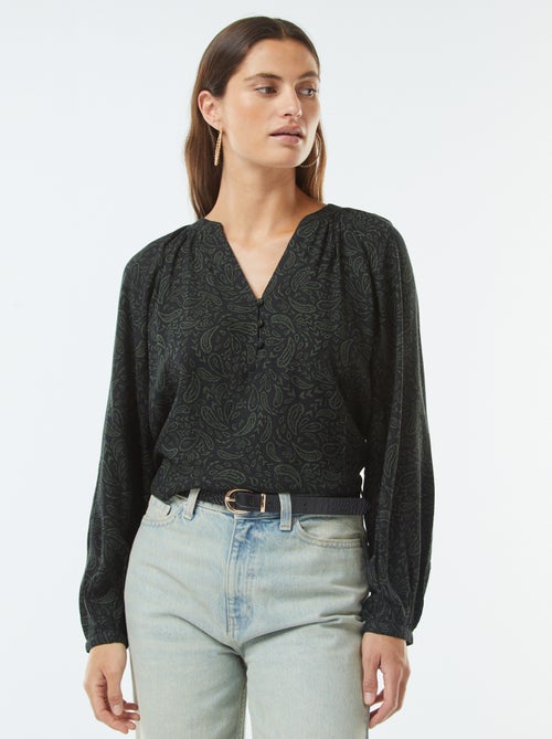 Blouse fluide imprimée - Kiabi
