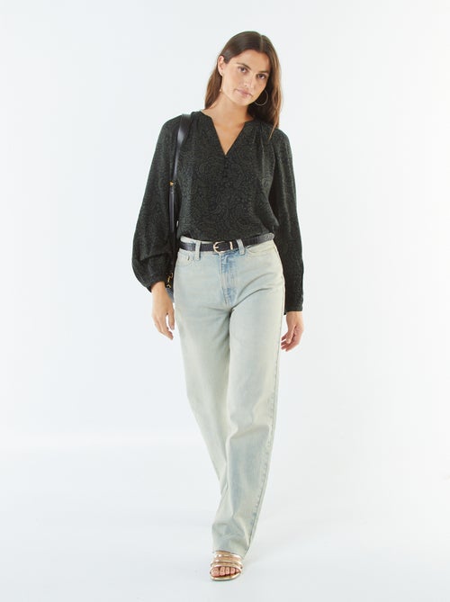 Blouse fluide imprimée - Kiabi