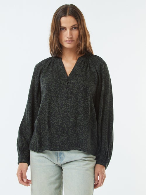 Blouse fluide imprimée - Kiabi
