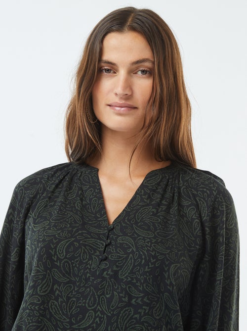 Blouse fluide imprimée - Kiabi