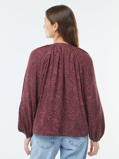 Blouse fluide imprimée - Kiabi