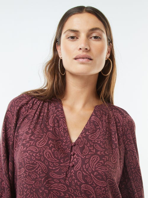 Blouse fluide imprimée - Kiabi