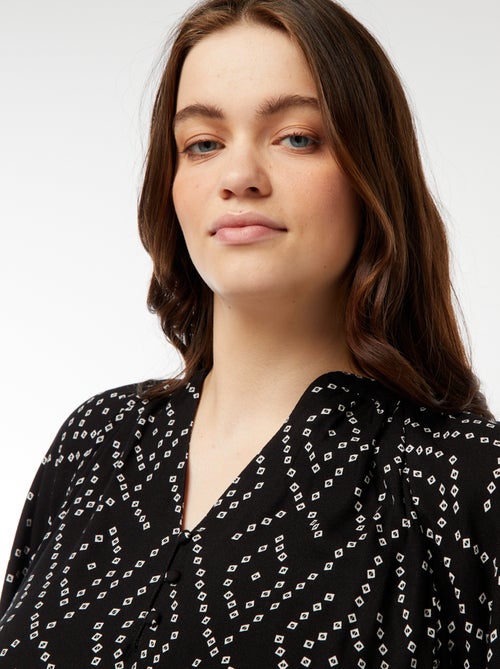 Blouse fluide imprimée - Kiabi