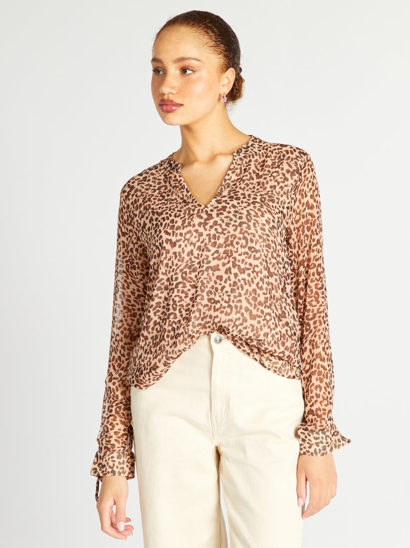 Blouse fluide 'JDY' Marron - Kiabi