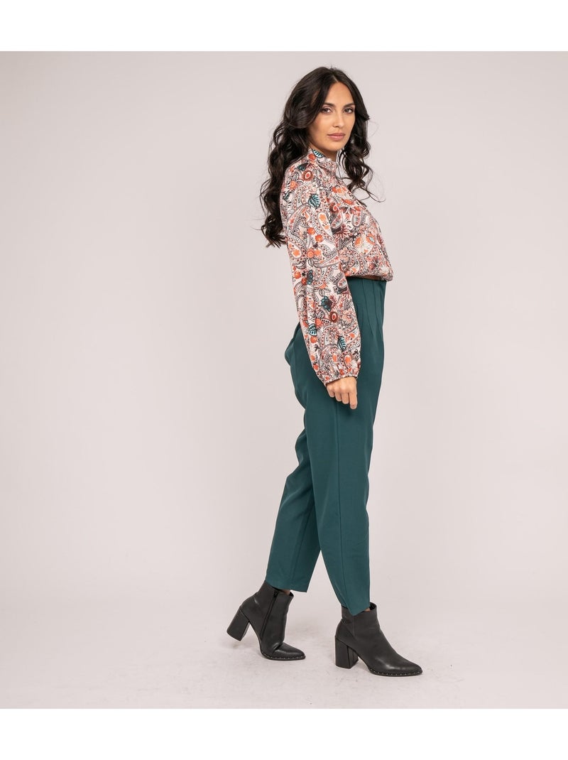 Blouse fluide motifs FABUS Ecru - Kiabi