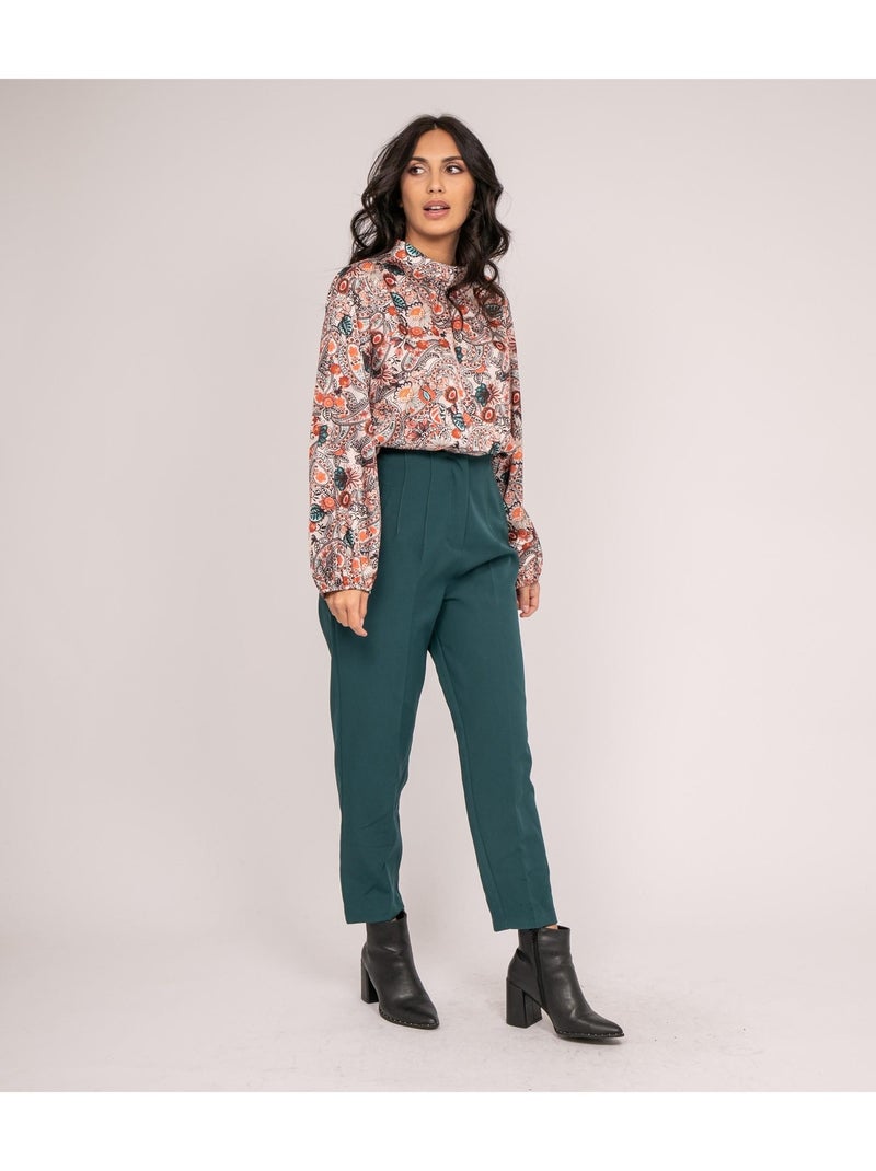 Blouse fluide motifs FABUS Ecru - Kiabi