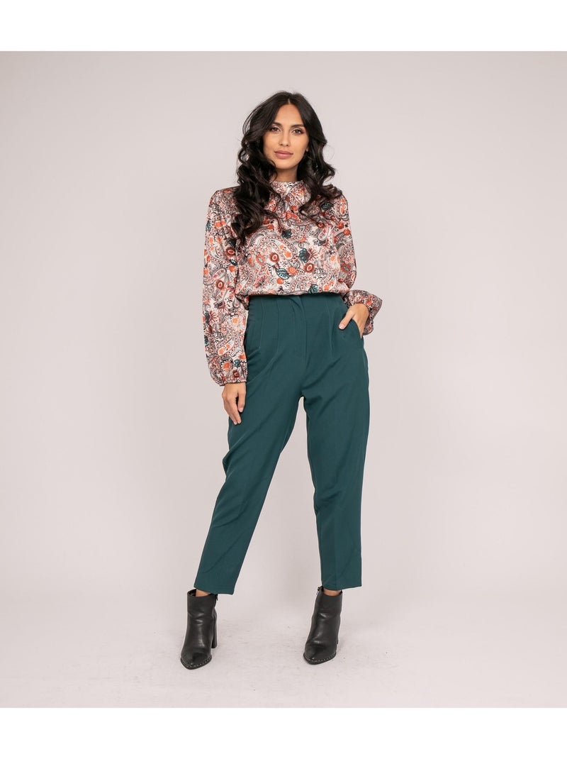 Blouse fluide motifs FABUS Ecru - Kiabi