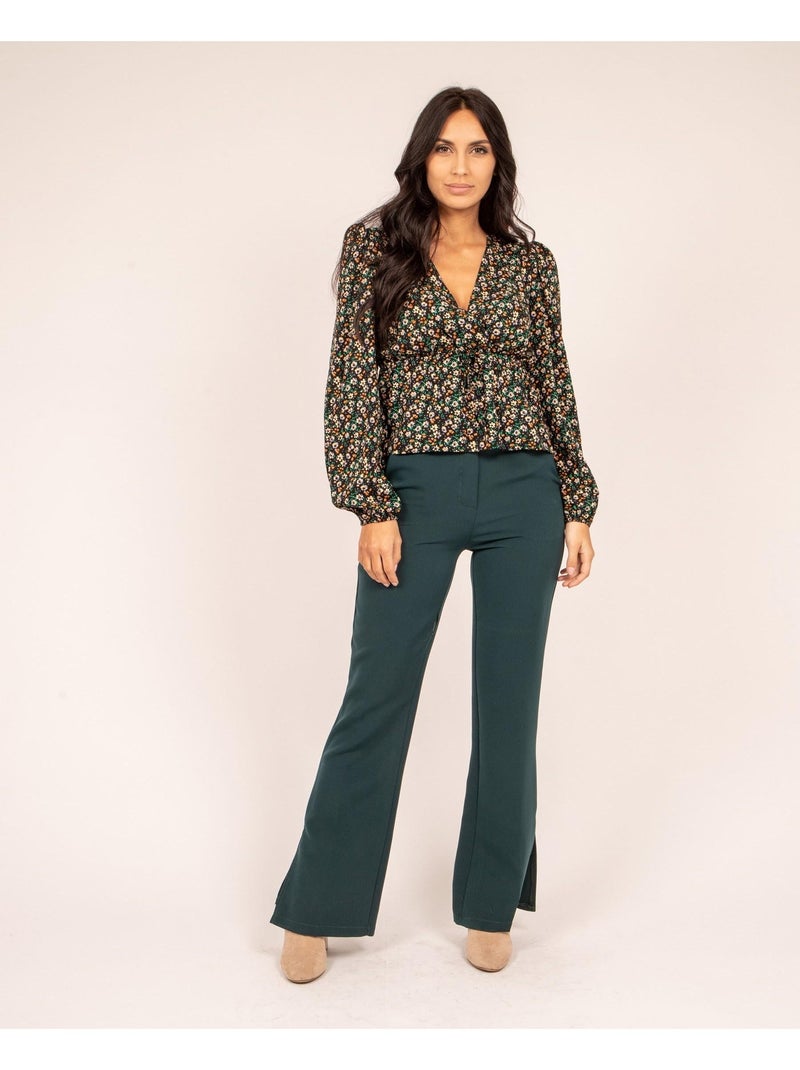 Blouse fluide motifs FERINE Noir - Kiabi